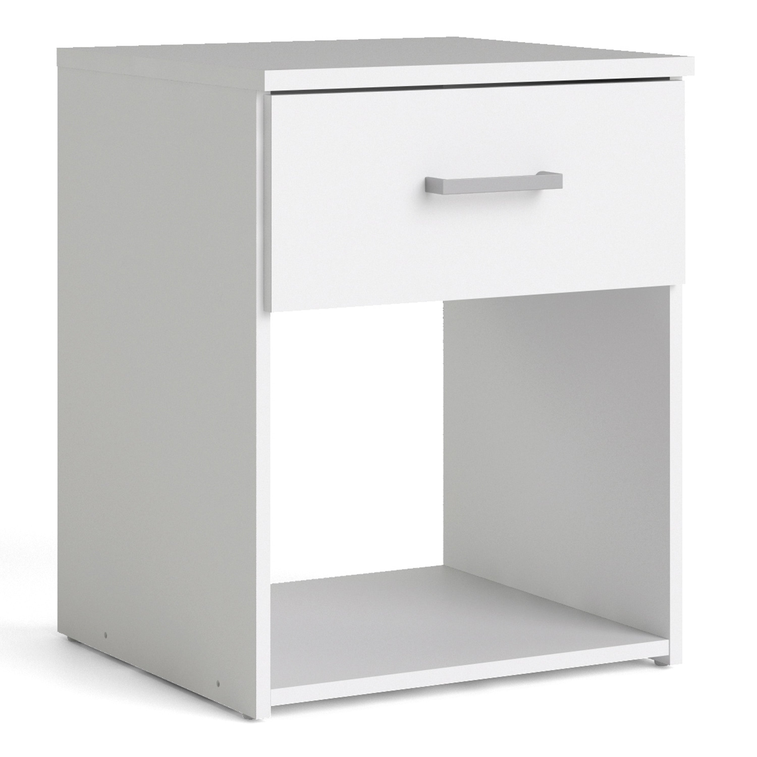 Jupiter Bedside 1 Drawer in White