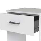 Jupiter Bedside 1 Drawer in White