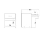 Jupiter Bedside 1 Drawer in White