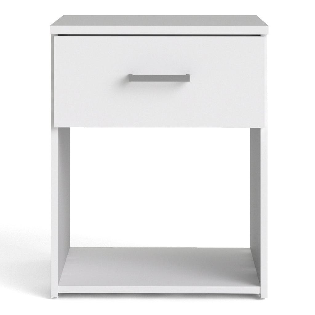 Jupiter Bedside 1 Drawer in White