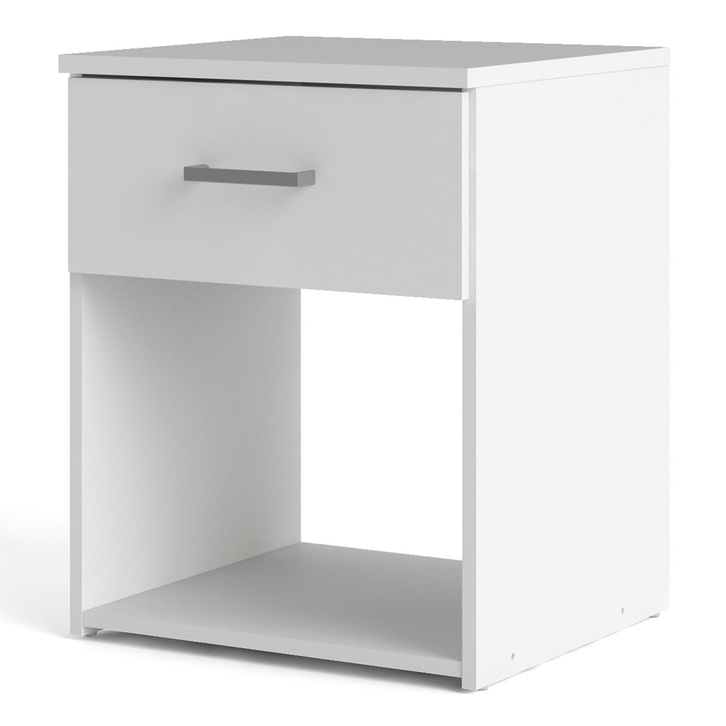 Jupiter Bedside 1 Drawer in White
