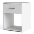 Jupiter Bedside 1 Drawer in White