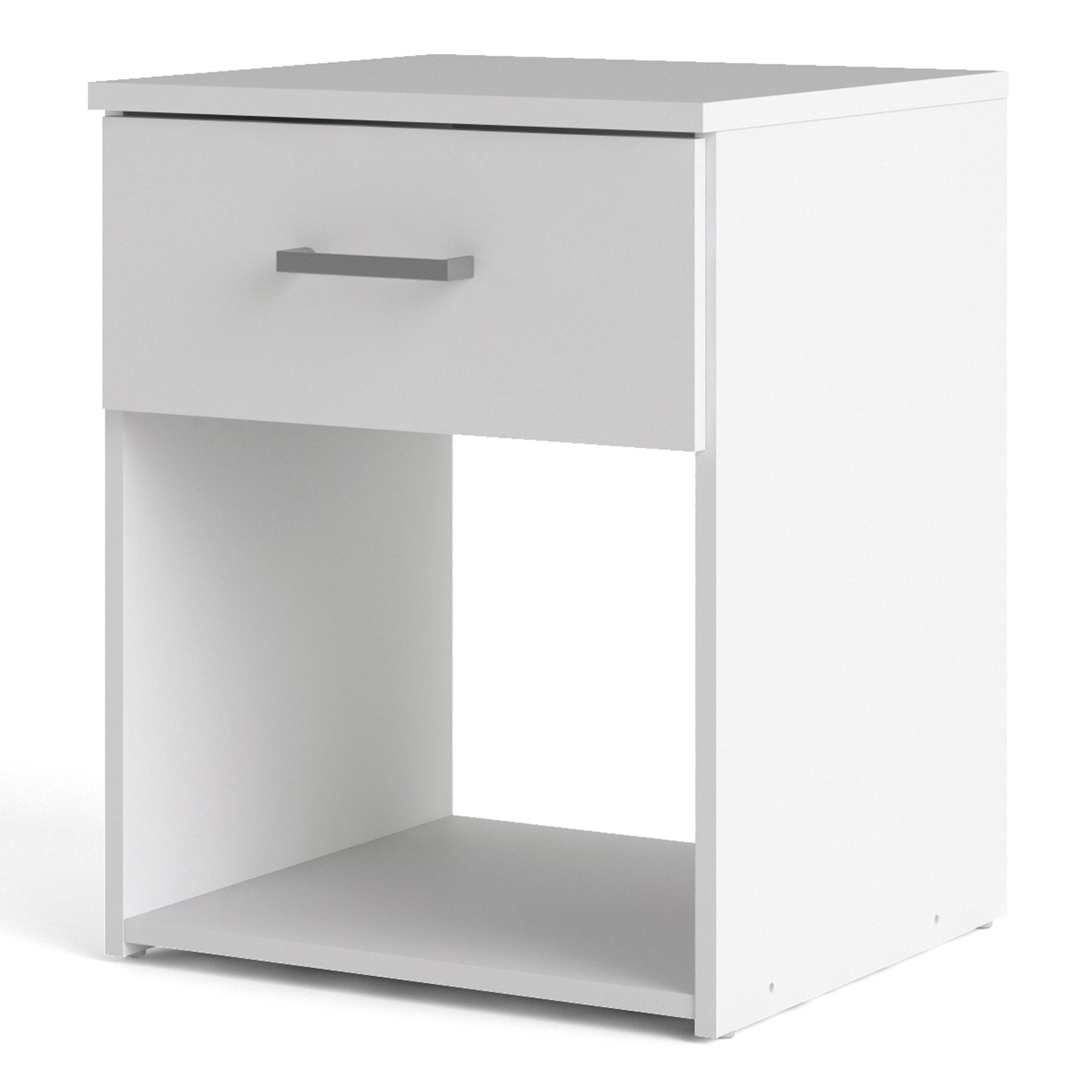 Jupiter Bedside 1 Drawer in White