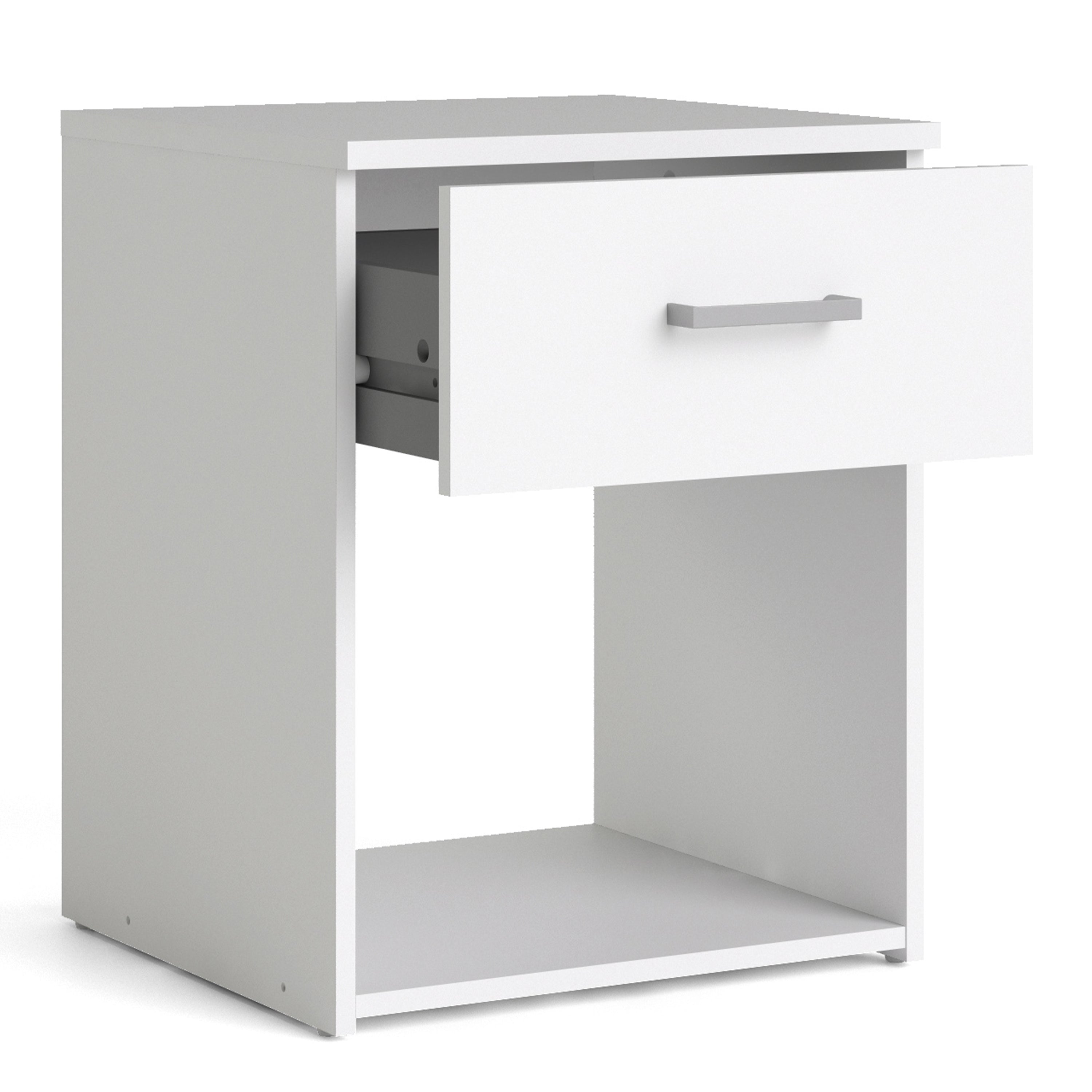 Jupiter Bedside 1 Drawer in White