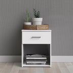 Jupiter Bedside 1 Drawer in White