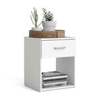 Jupiter Bedside 1 Drawer in White