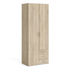 Jupiter Wardrobe 2 Doors 3 Drawers in Oak 2000