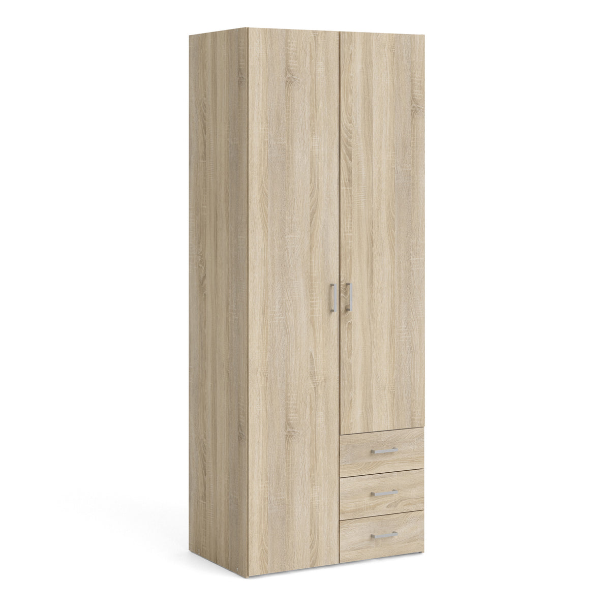 Jupiter Wardrobe 2 Doors 3 Drawers in Oak 2000