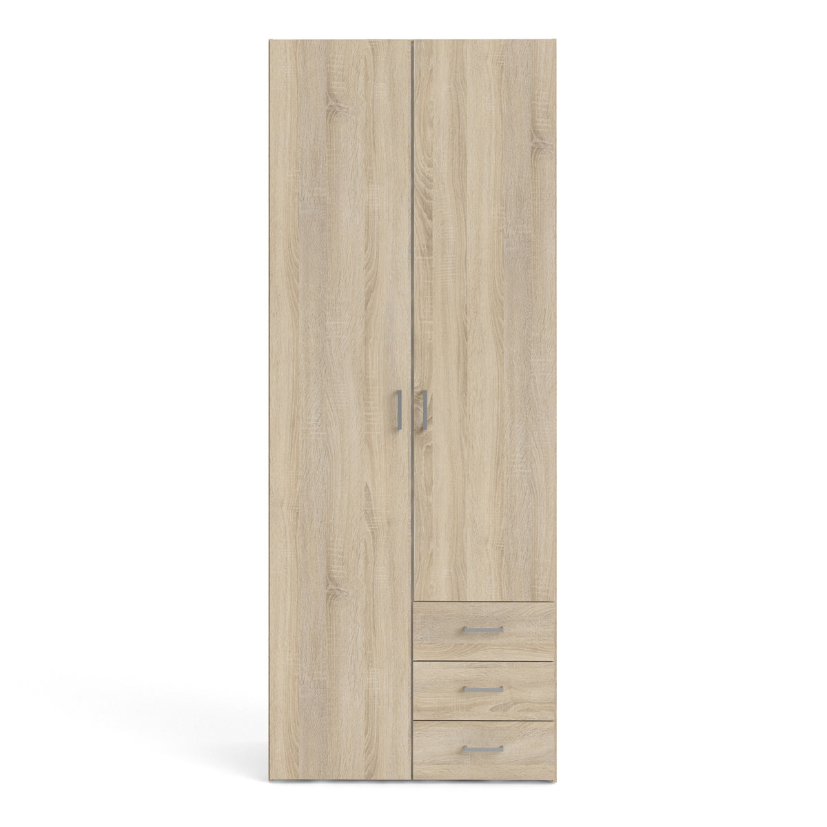 Jupiter Wardrobe 2 Doors 3 Drawers in Oak 2000