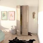 Jupiter Wardrobe 2 Doors 3 Drawers in Oak 2000