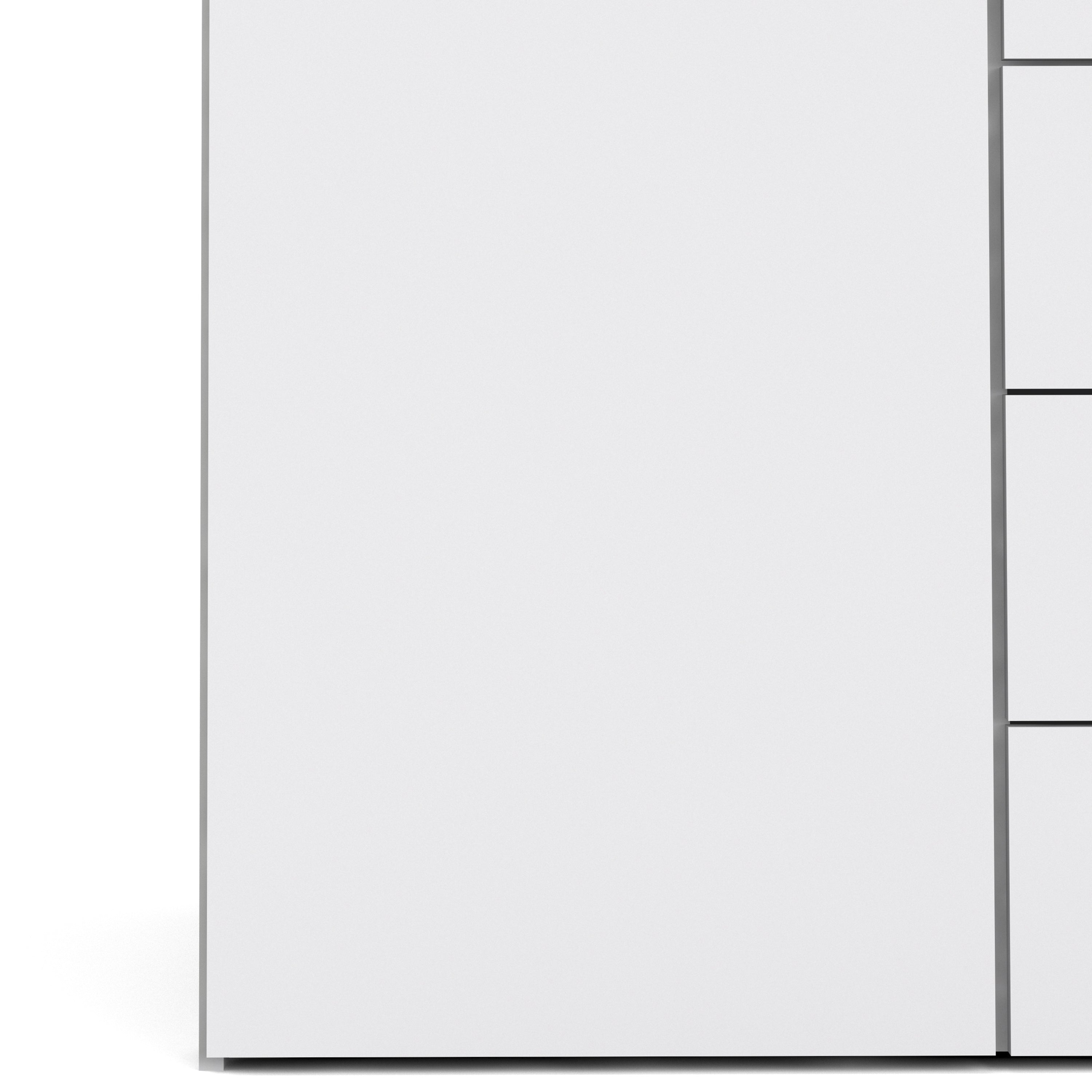 Jupiter Wardrobe 2 Doors 3 Drawers White 1750