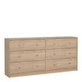 Martha Chest of 6 Drawers (3+3) in Jackson Hickory Oak