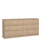 Martha Chest of 6 Drawers (3+3) in Jackson Hickory Oak