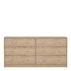 Martha Chest of 6 Drawers (3+3) in Jackson Hickory Oak