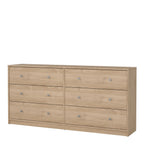 Martha Chest of 6 Drawers (3+3) in Jackson Hickory Oak
