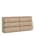 Martha Chest of 6 Drawers (3+3) in Jackson Hickory Oak