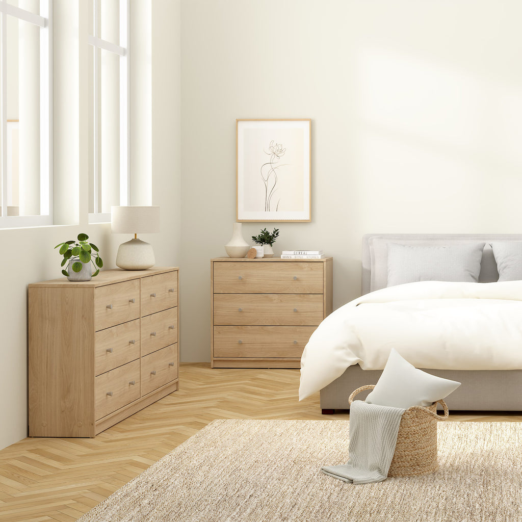 Martha Chest of 6 Drawers (3+3) in Jackson Hickory Oak