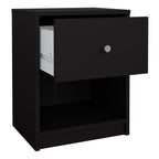 Martha Bedside 1 Drawer in Black