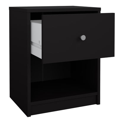 Martha Bedside 1 Drawer in Black