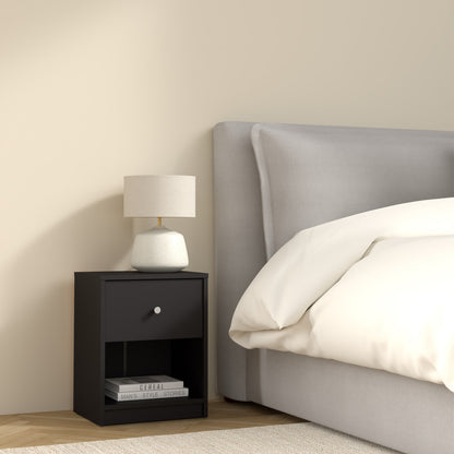 Martha Bedside 1 Drawer in Black