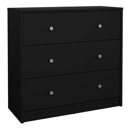 Martha Chest of 3 Drawers in Black