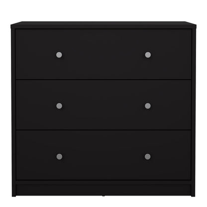 Martha Chest of 3 Drawers in Black