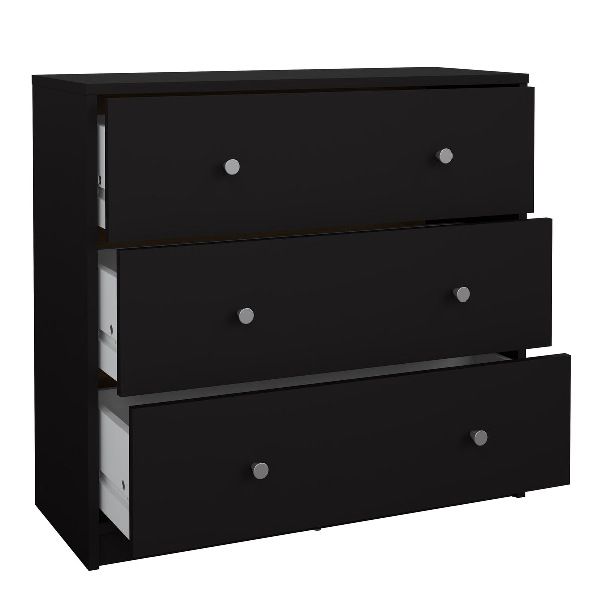 Martha Chest of 3 Drawers in Black