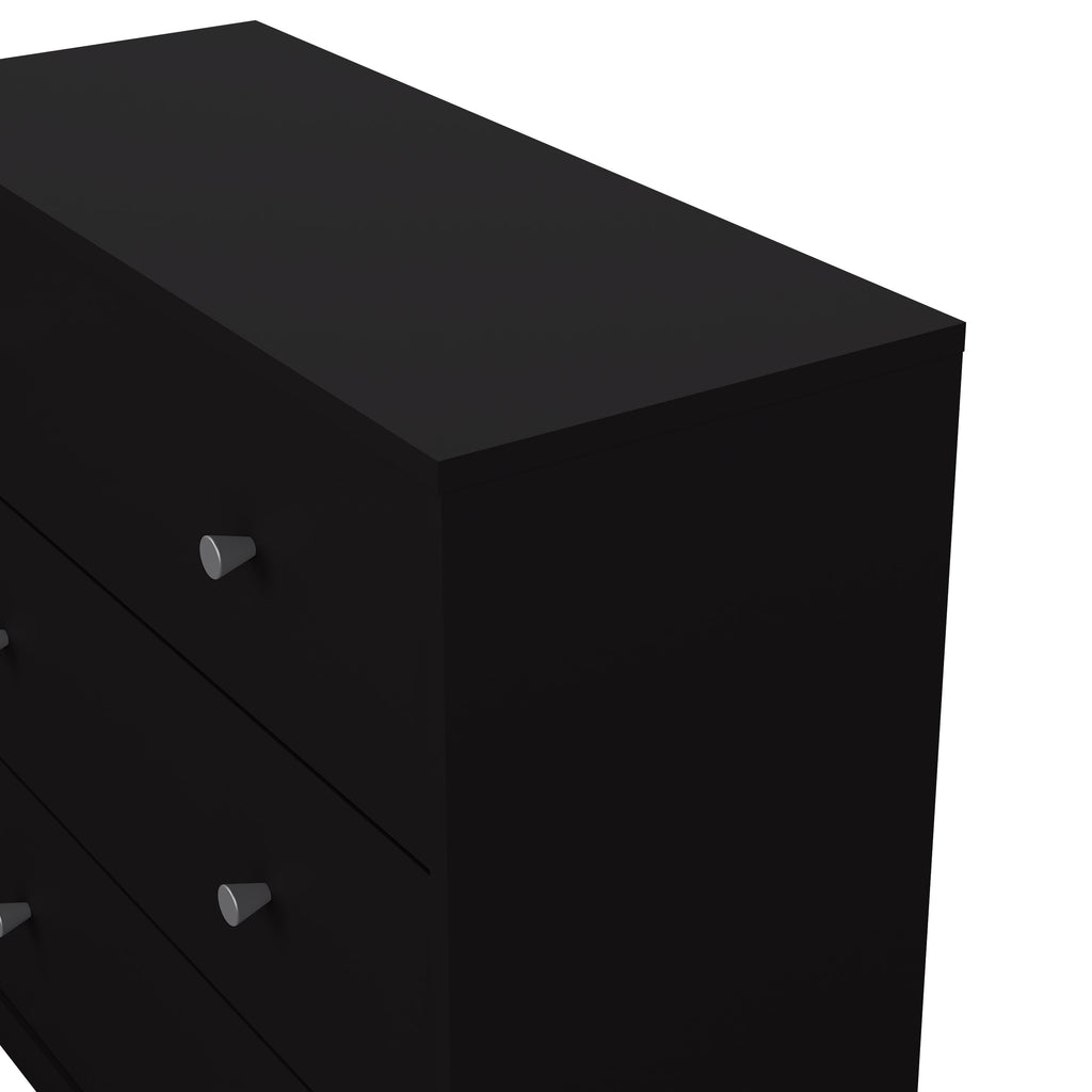 Martha Chest of 3 Drawers in Black