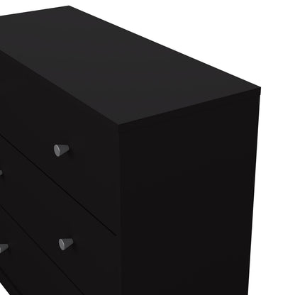Martha Chest of 3 Drawers in Black