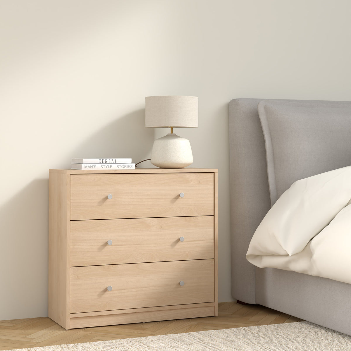 Martha Chest of 3 Drawers in Jackson Hickory Oak