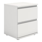 North Bedside 2 Drawer in White