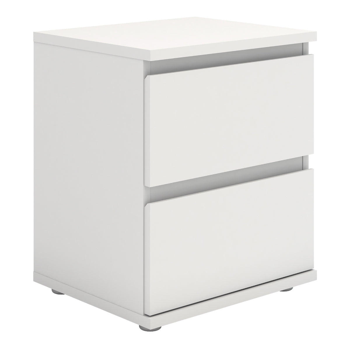 North Bedside 2 Drawer in White