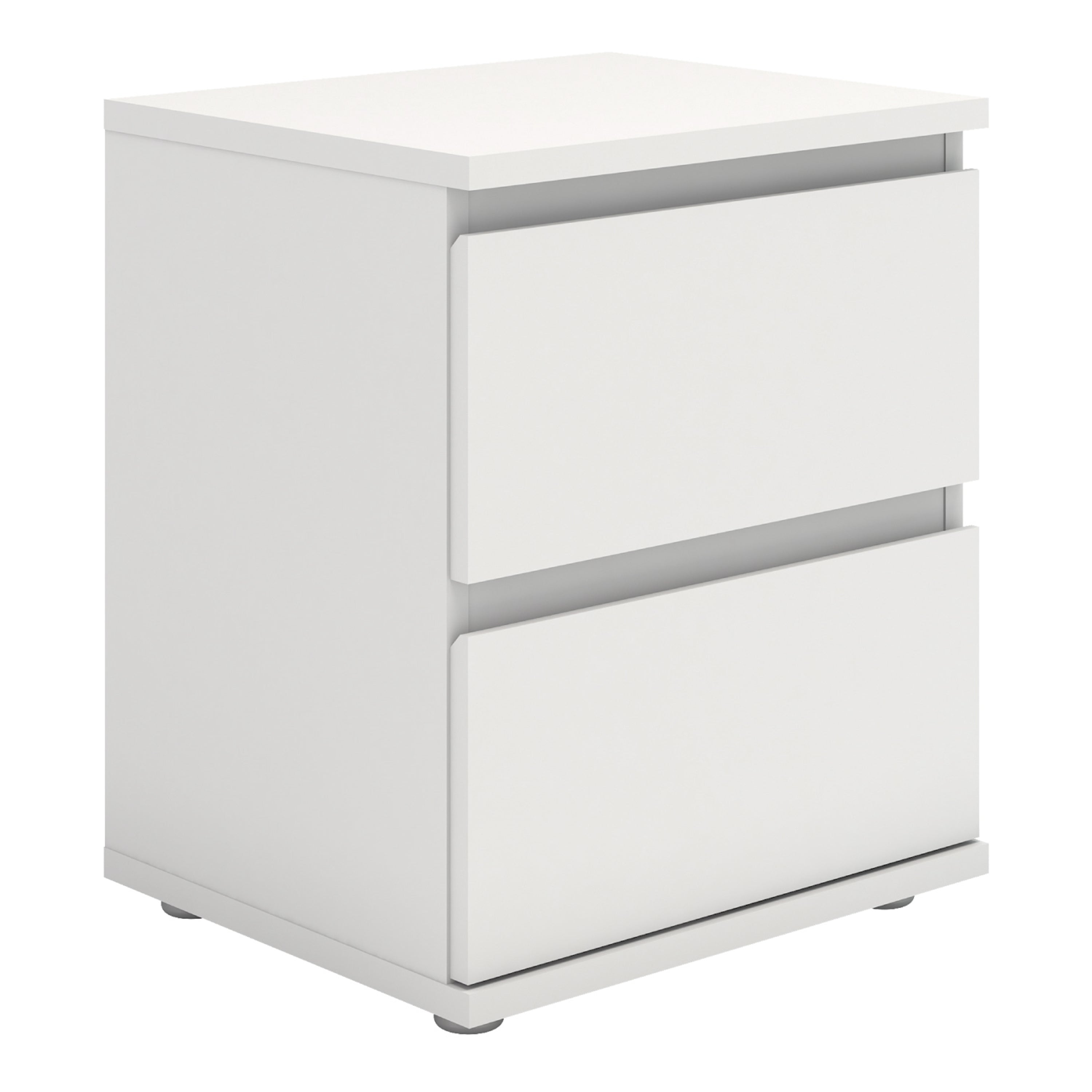 North Bedside 2 Drawer in White