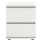 North Bedside 2 Drawer in White