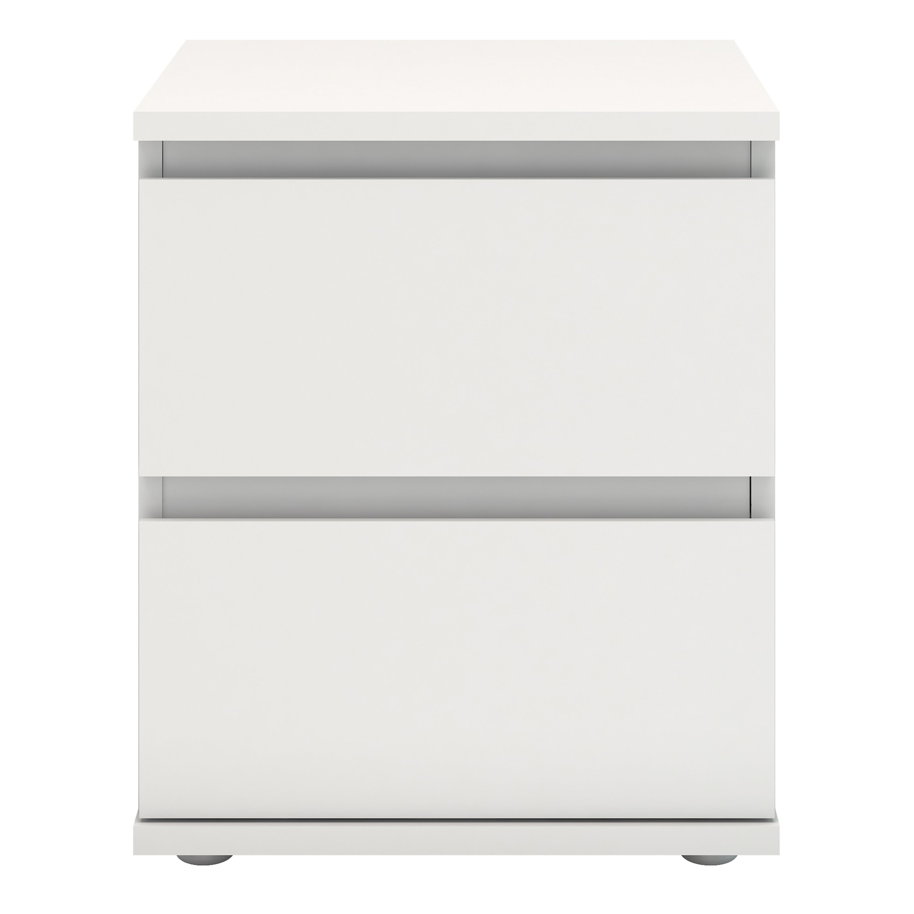 North Bedside 2 Drawer in White