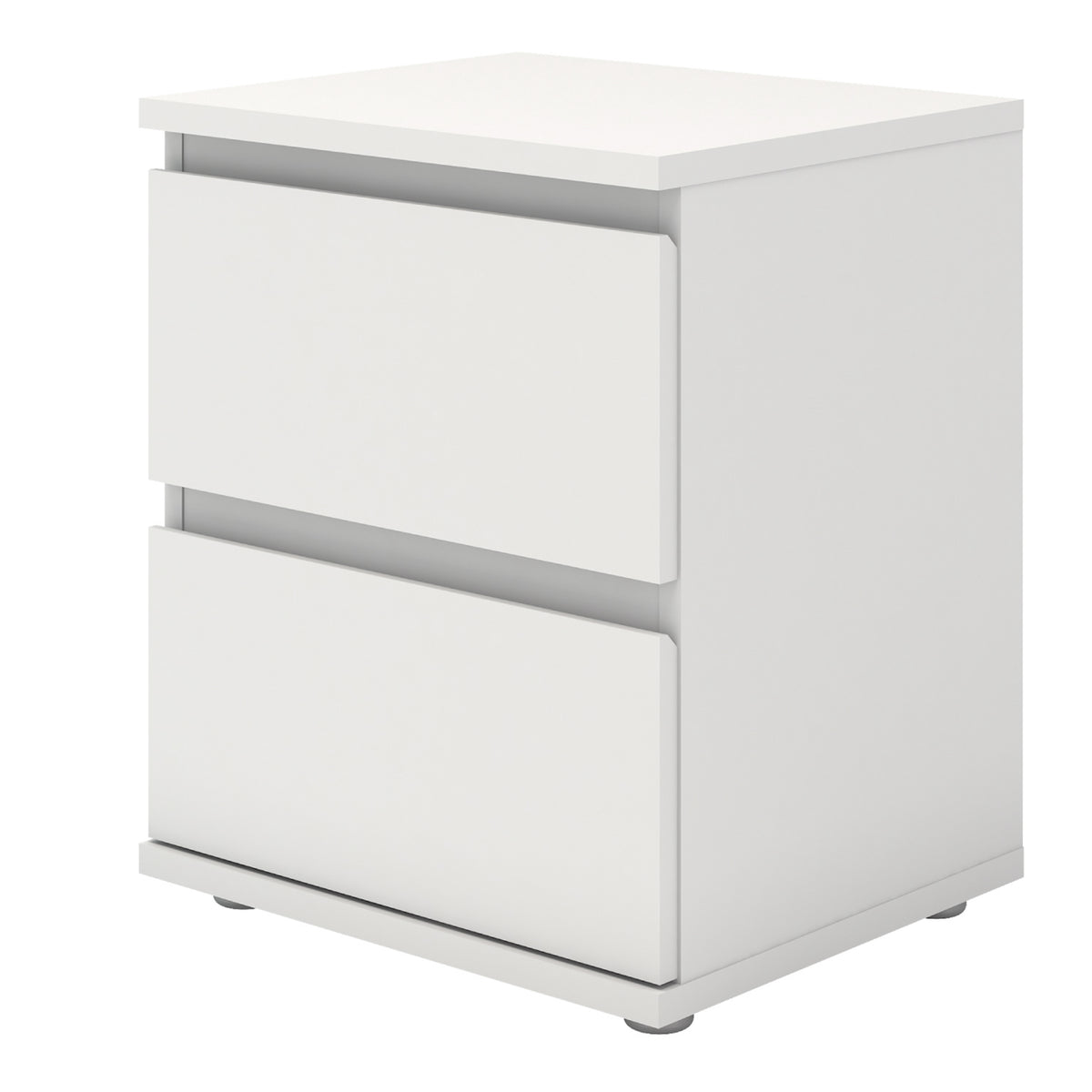 North Bedside 2 Drawer in White