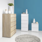 North Bedside 2 Drawer in White