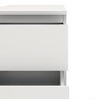 North Bedside 2 Drawer in White
