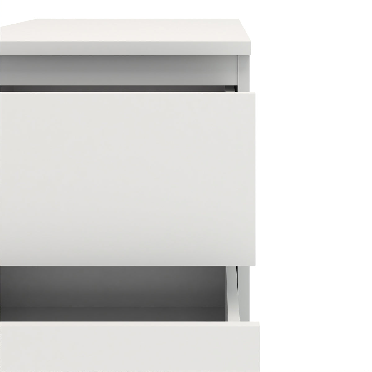 North Bedside 2 Drawer in White