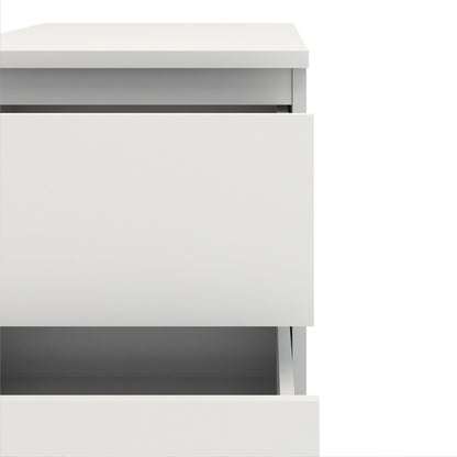 North Bedside 2 Drawer in White