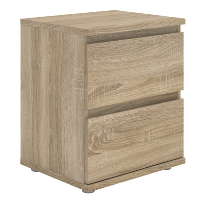 North Bedside 2 Drawer in Oak