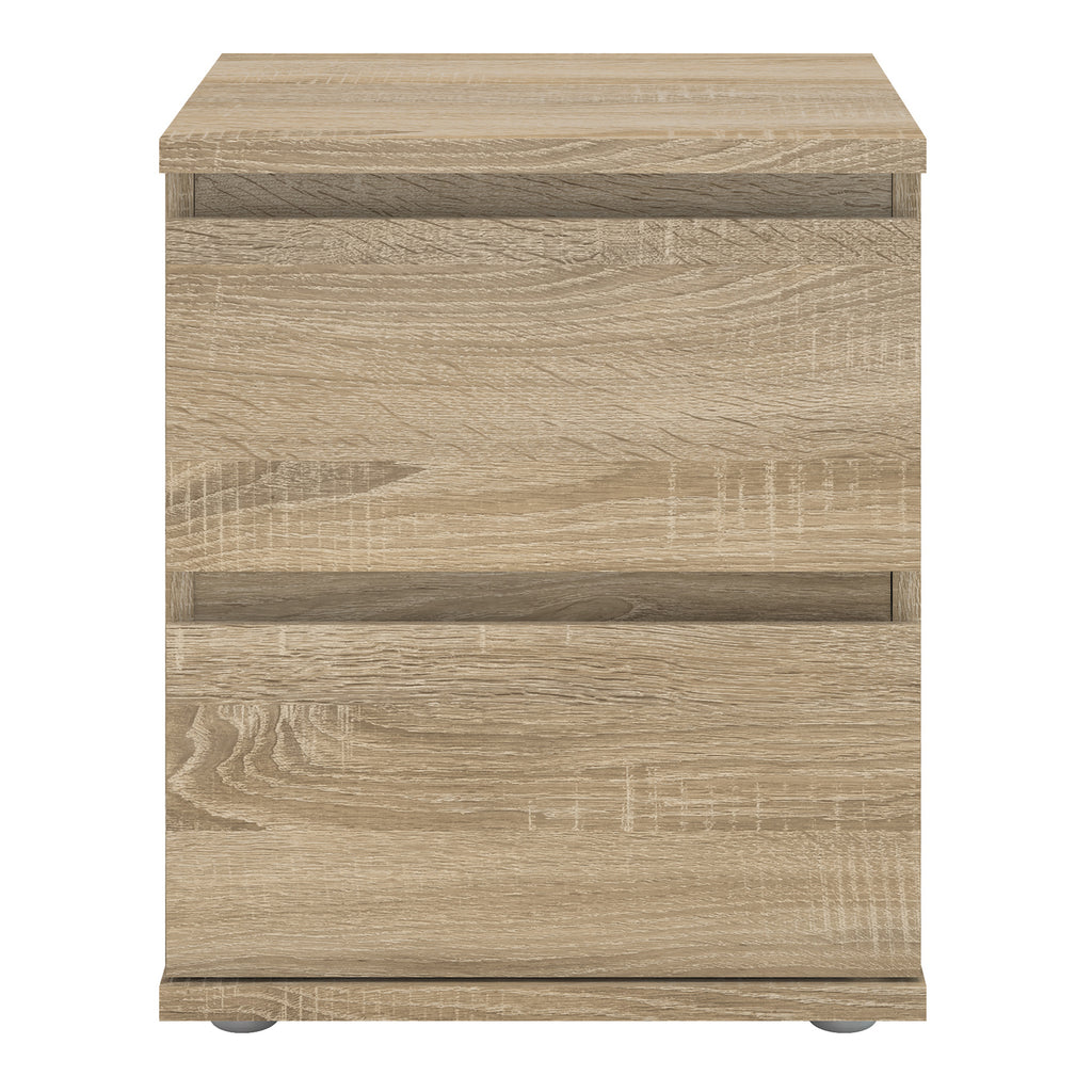 North Bedside 2 Drawer in Oak