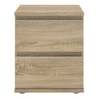 North Bedside 2 Drawer in Oak