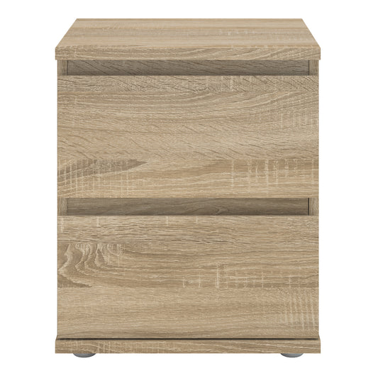 North Bedside 2 Drawer in Oak