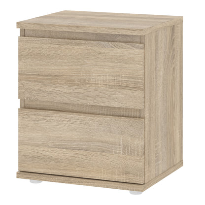 North Bedside 2 Drawer in Oak