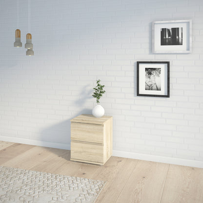 North Bedside 2 Drawer in Oak