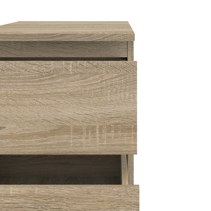 North Bedside 2 Drawer in Oak