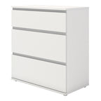North Chest of 3 Drawers in White