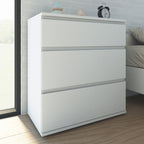 North Chest of 3 Drawers in White