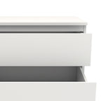 North Narrow Chest of 5 Drawers in White